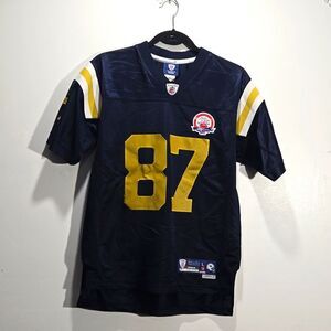 Reebok Youth Coles NFL New York Jets Blue and Yellow Football Jersey L
